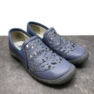 JBU Jambu Blue Wildflower Moc Shoes Women's US 6.5 Vegan Comfort Shoes JB19WFM06